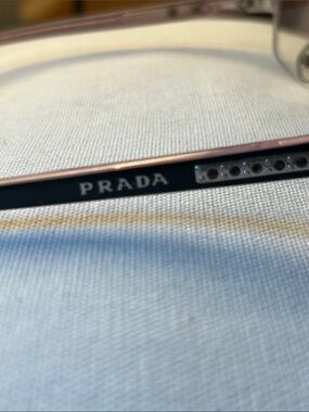 PRADA Black and Pink Metal Temple Eyewear (prescription)